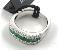 Anello Massimo Raiteri Donna in Oro bianco Smeraldo AN1289SM-14 - AN1289SM-14